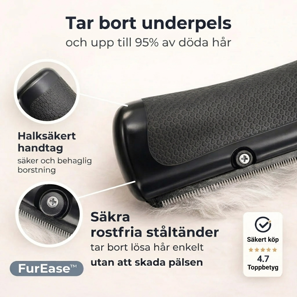 FurEase™ – Avfiltrings- & Skötselborste för hästar