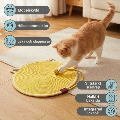 ScratchMat - Premium Klösmatta för Katter med Sisal och Halkfri Botten