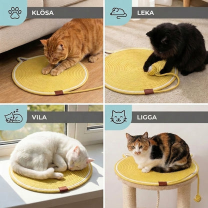 ScratchMat - Premium Klösmatta för Katter med Sisal och Halkfri Botten
