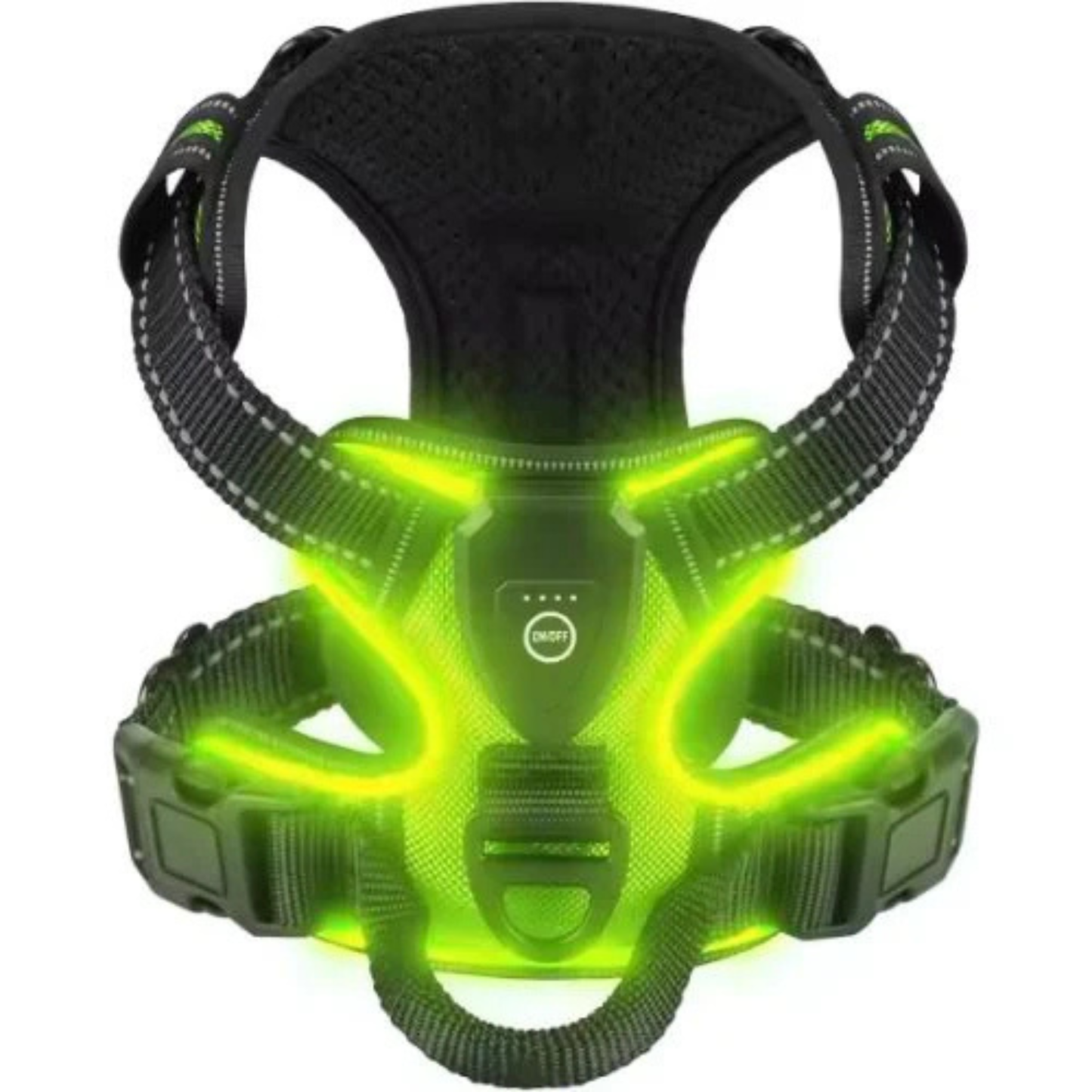 GlowGuard LED hundesele grøn