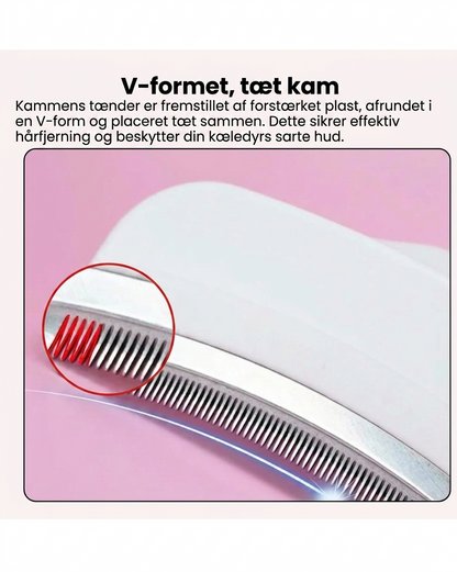 FurComb – V-formad pälskam för hundar & katter