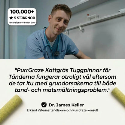PurrGraze - Naturligt tuggnöje för kattens tänder