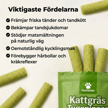 PurrGraze - Naturligt tuggnöje för kattens tänder