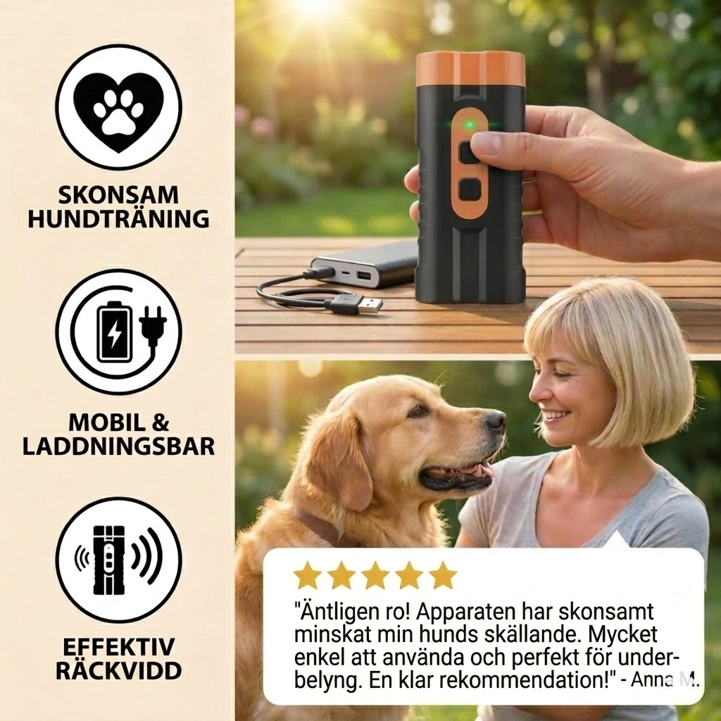BarkGuard – Ultralyds Antibøf Enhed til Rolige Hunde
