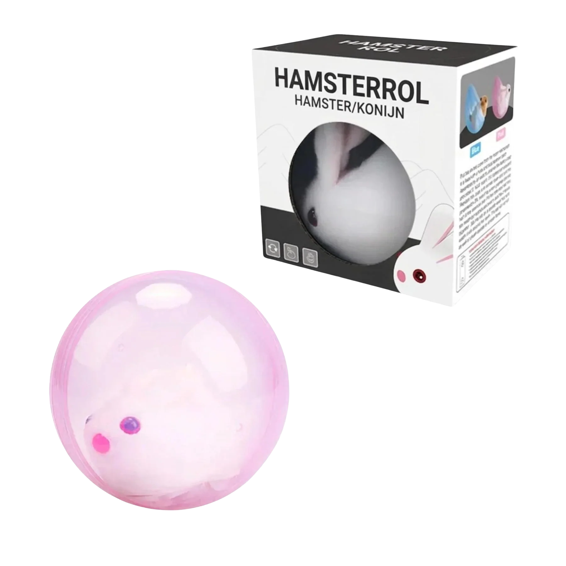 HamsterRul variant — kanin med lyserød bold