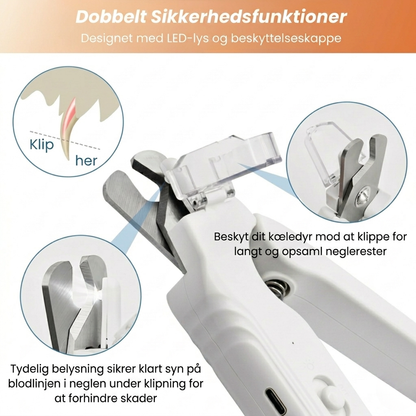 LuminaTrim – 2-in-1 LED Negleklipper til Kæledyr