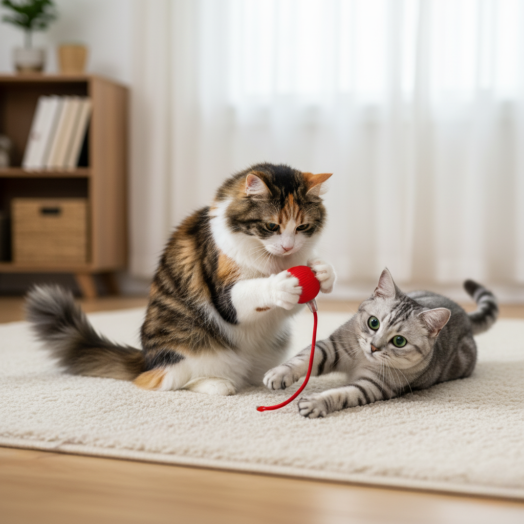 Kat leger med Catfri jagtbold