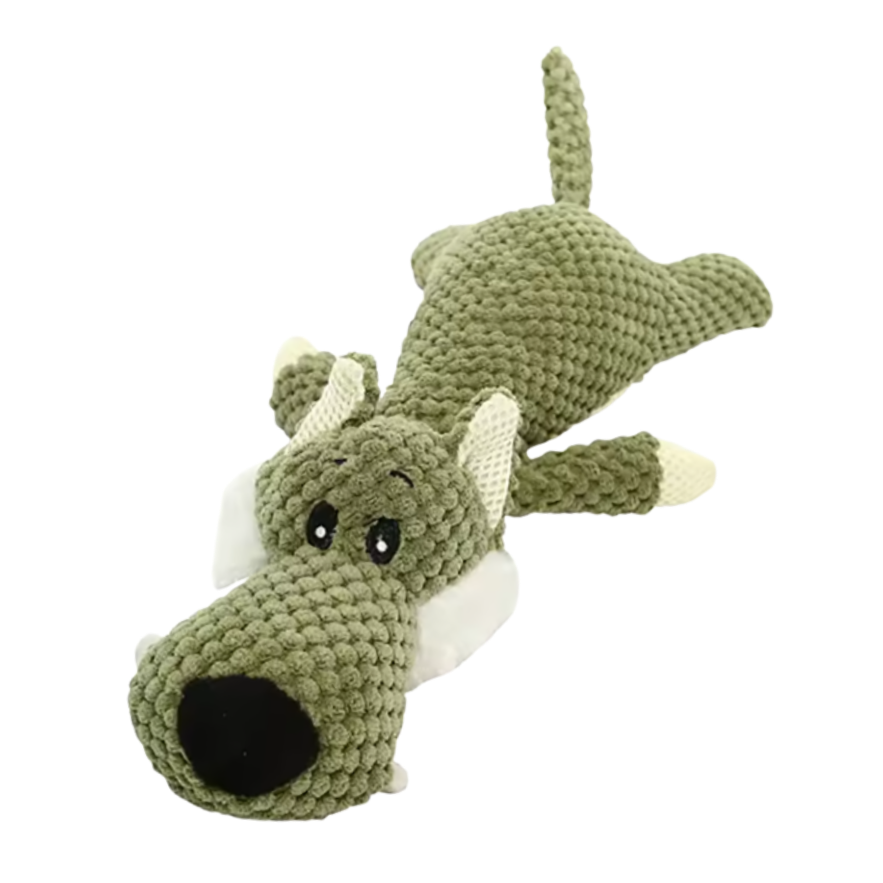Hund tygger på ChewChamp krammedyr