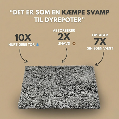 PawDry – Ultra Absorberende Dørmåtte til Våde Hundepote
