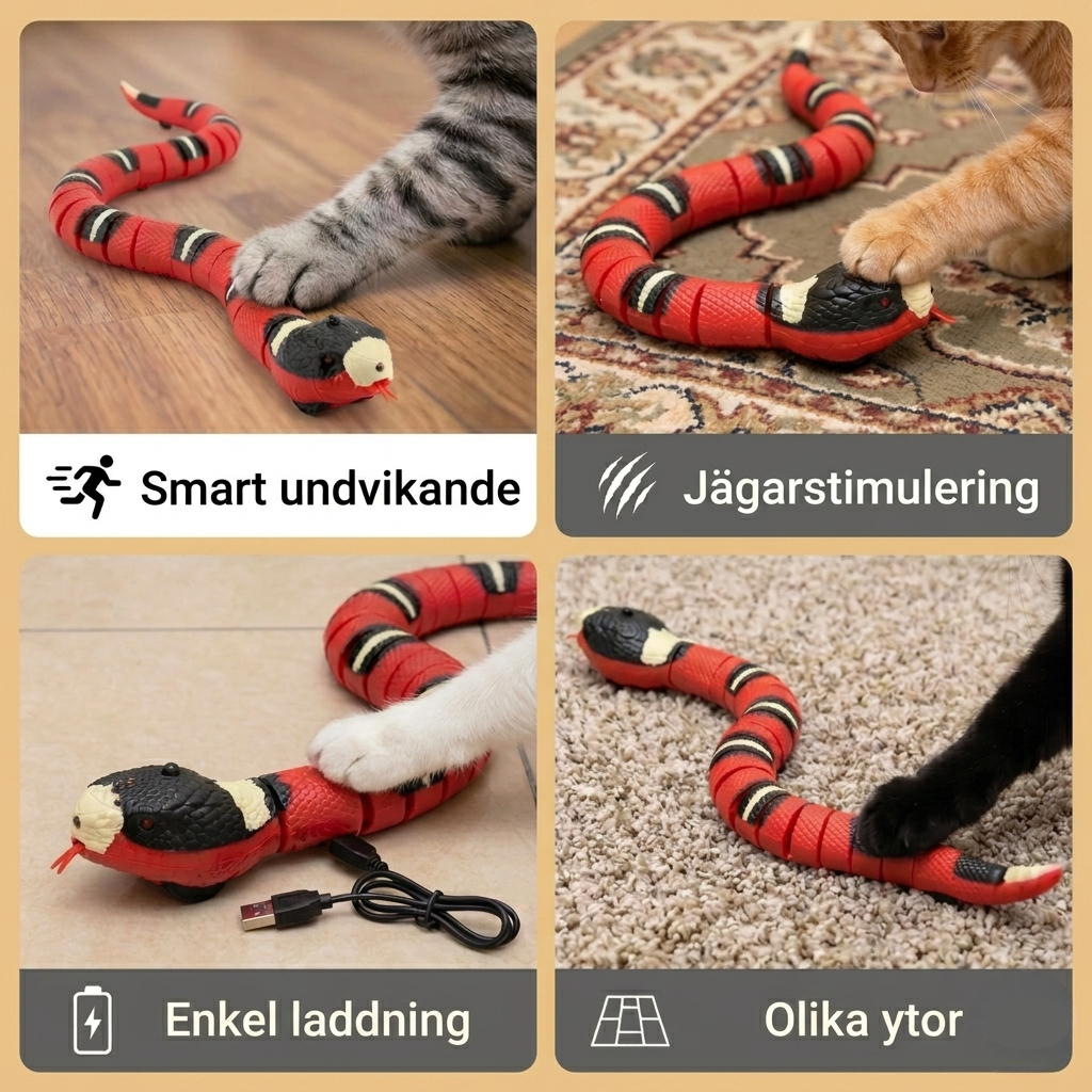 SnakeChase – Interaktivt Slange Kattelegetøj