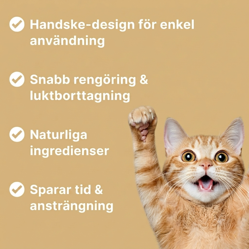 PetGlove Rengörande Handskservetter med Kokosolja, bild 2