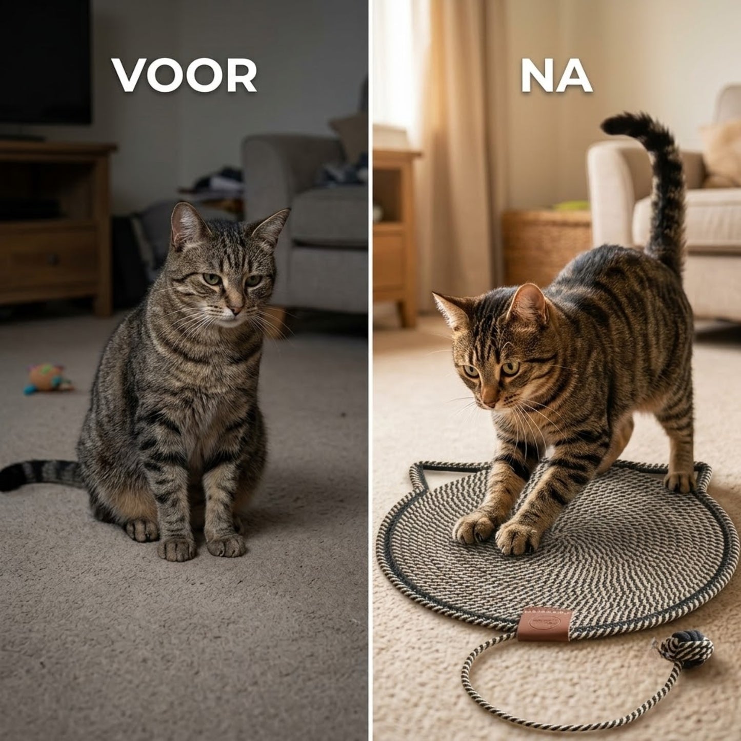 ScratchMat - Premium Klösmatta för Katter med Sisal och Halkfri Botten