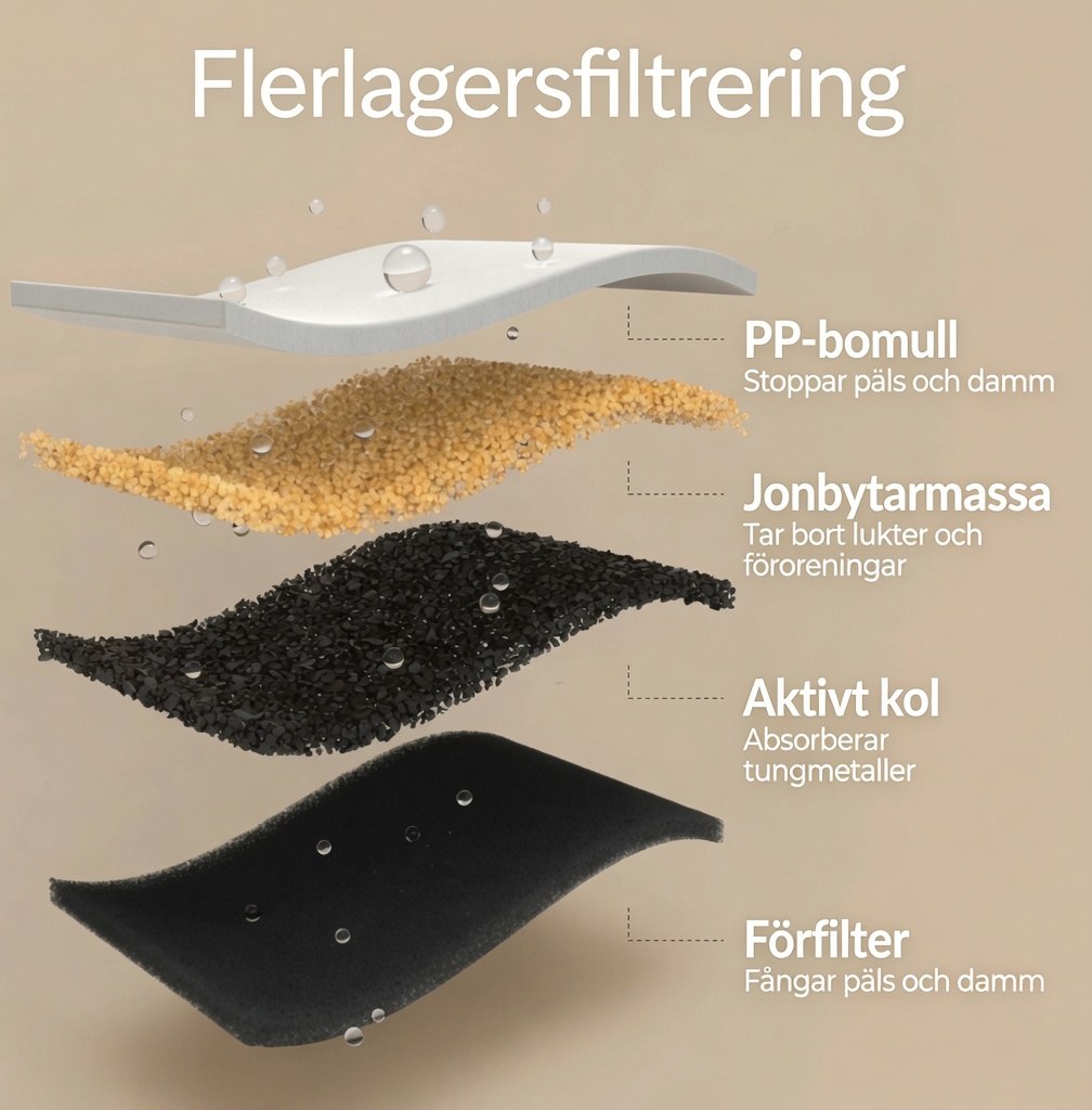 PurrFlow – Trådlös vattenfontän som lockar katten att dricka mer