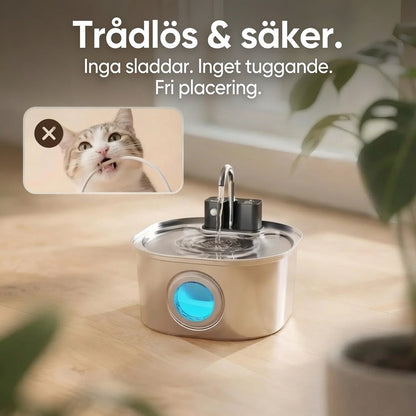 PurrFlow – Trådlös vattenfontän som lockar katten att dricka mer